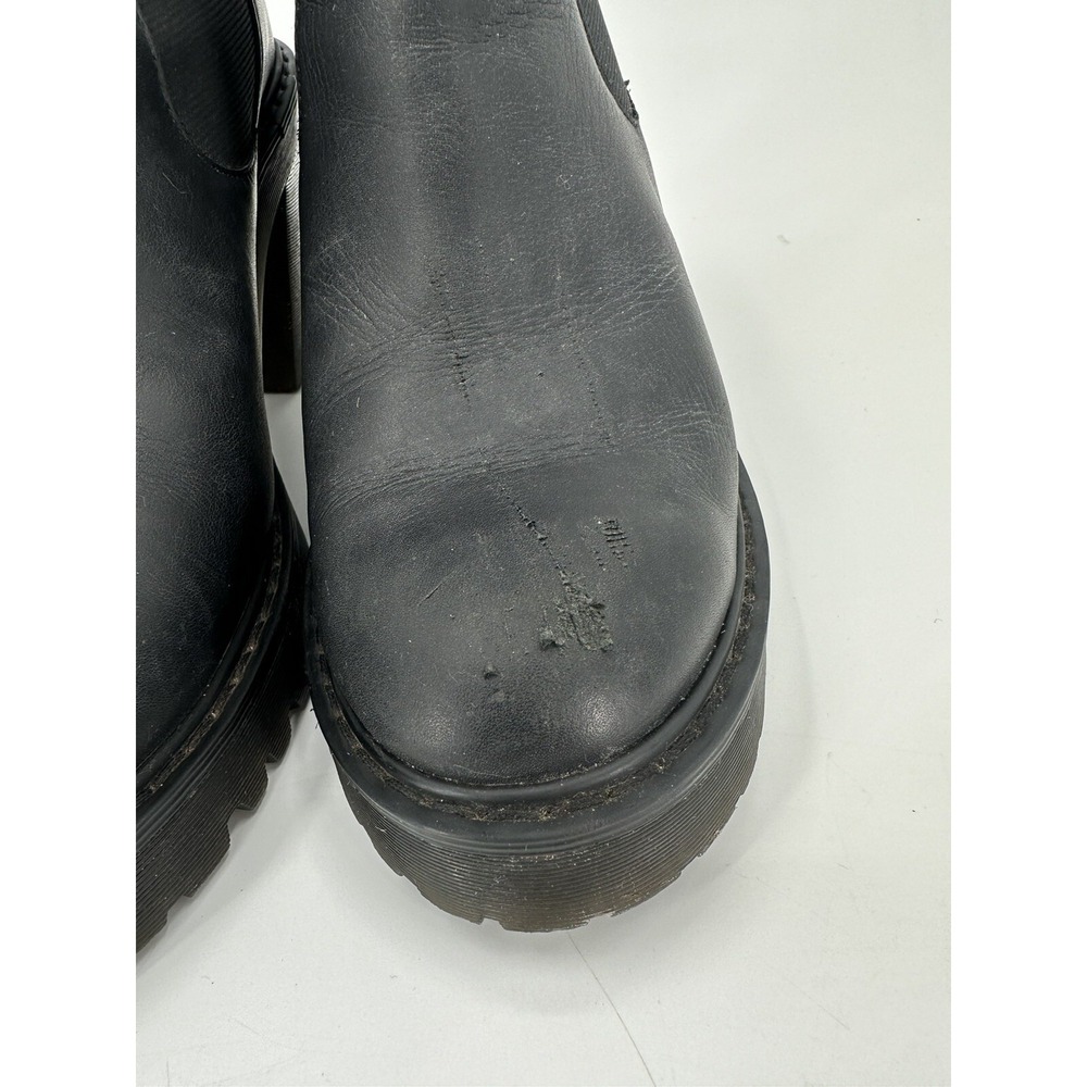 Dr Martens Hurston High Heeled Booties Womens 8 US Black Smooth Leather Boots - Picture 8 of 12